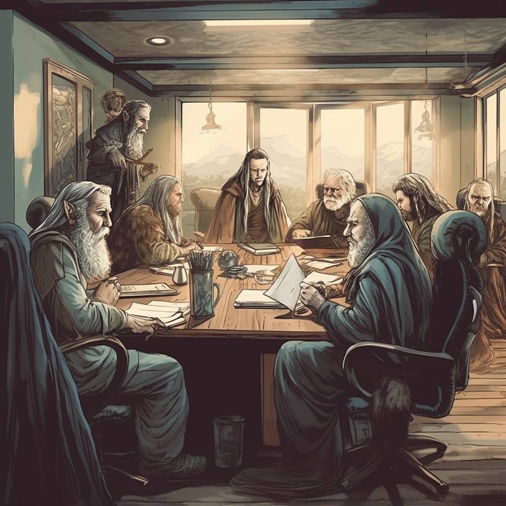 Совещание в стиле Властелина колец