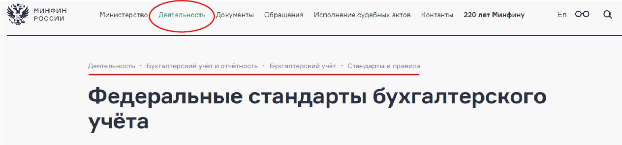 Перечень ФСБУ