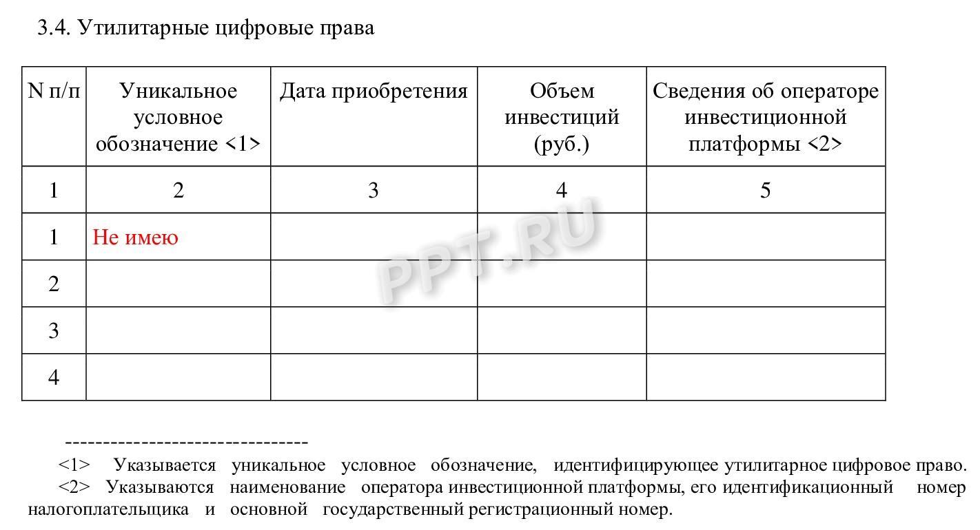 Шаг 7. Заполняем раздел о владении утилитарными цифровыми правами